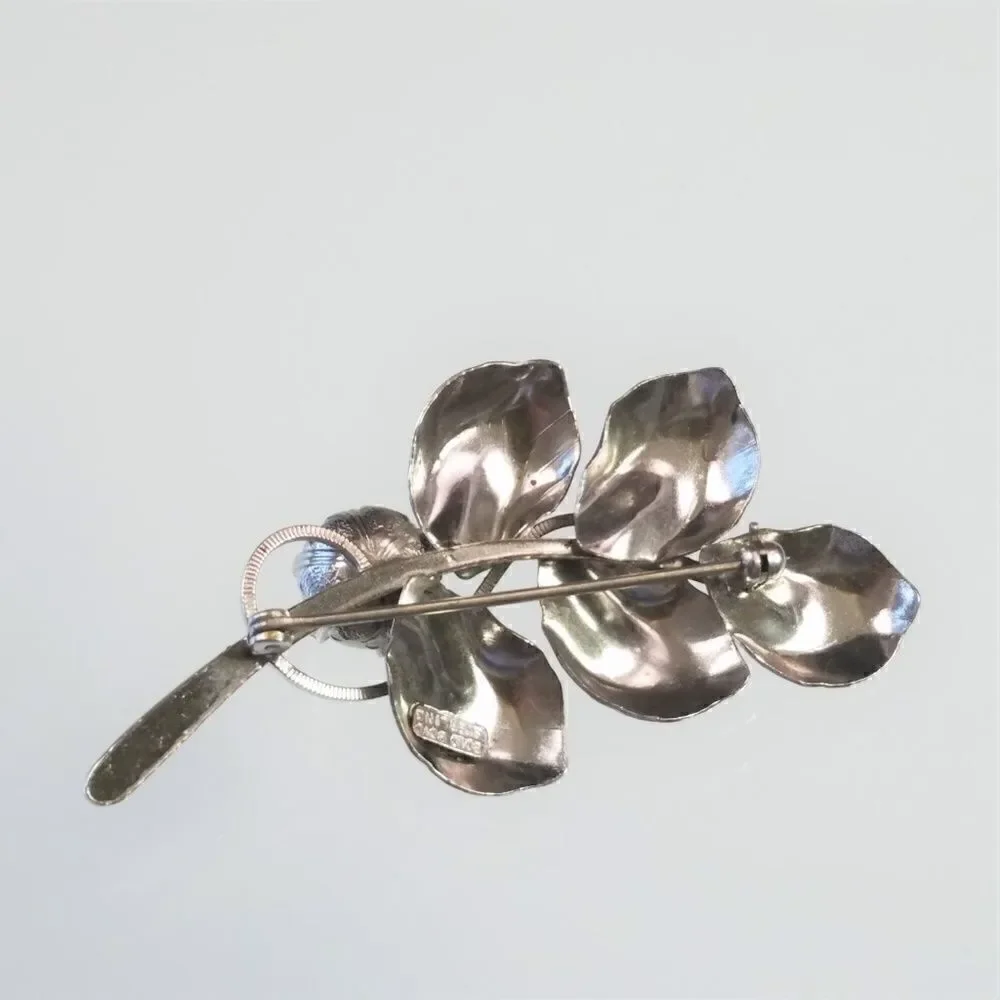 Vintage Bond Boyd Sterling Leaf Branch Brooch